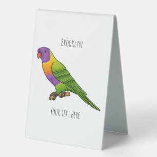 Rainbow lorikeet bird cartoon illustration 