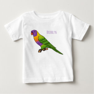 Rainbow lorikeet bird cartoon illustration  baby T-Shirt