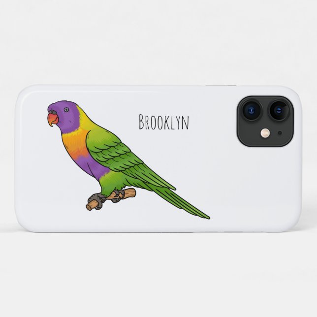 Rainbow lorikeet bird cartoon illustration  Case-Mate iPhone case (Back (Horizontal))
