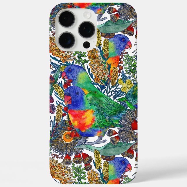 Rainbow Lorikeet Botanical Garden  Case-Mate iPhone Case (Back)