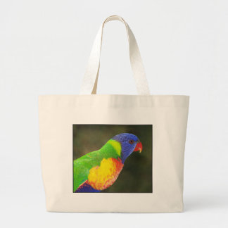 Rainbow lorikeet large tote bag