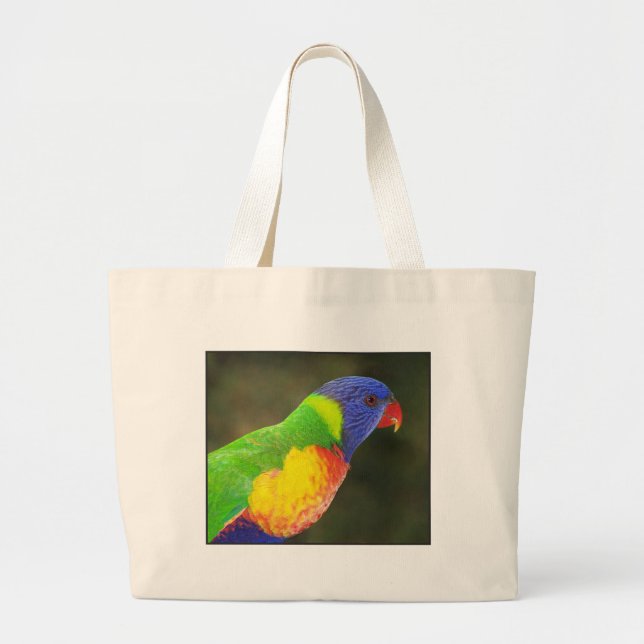 Rainbow lorikeet large tote bag (Front)