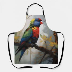 Rainbow Lorikeet Oil Paint, Apron