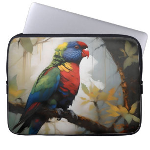 Rainbow Lorikeet Oil Paint, Laptop Sleeve