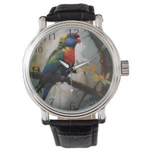 Rainbow Lorikeet Oil Paint,  Watch