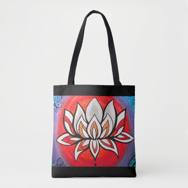 Rainbow Lotus Tote (Front)