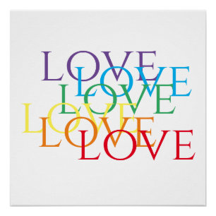 RAINBOW LOVE 20"X20" Poster 