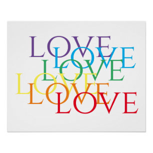 RAINBOW LOVE 25x20 Poster