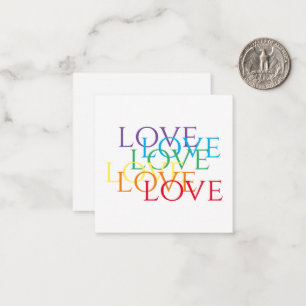 RAINBOW LOVE 2.5x2.5 Flat Card