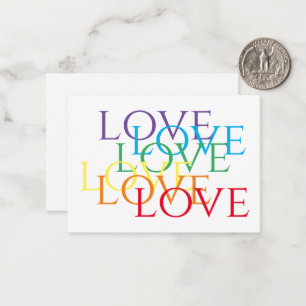 RAINBOW LOVE 3.5x2.5 Flat Card