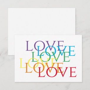 RAINBOW LOVE 3.5x5.5 Flat Card