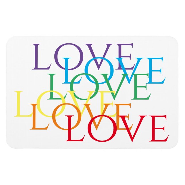 RAINBOW LOVE 4x6 Flexible Magnet (Horizontal)