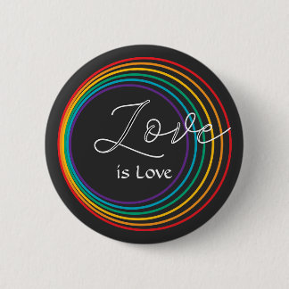 Rainbow Love 6 Cm Round Badge