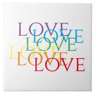 RAINBOW LOVE 6"X6" Ceramic Tile 