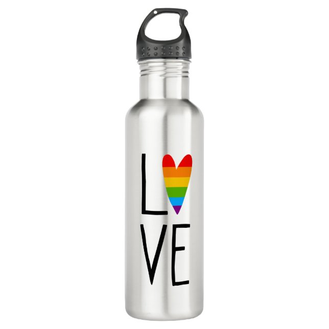 Rainbow Love 710 Ml Water Bottle (Front)