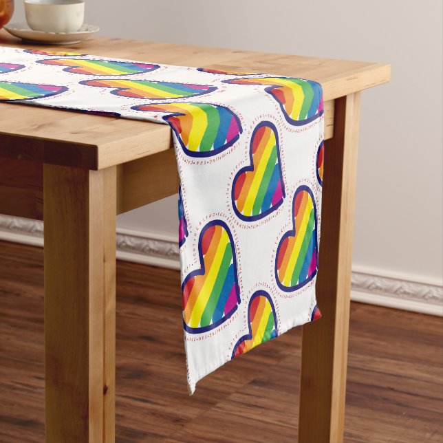 RAINBOW-LOVE-BACK SHORT TABLE RUNNER (In Situ)