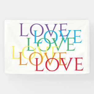 RAINBOW LOVE Banner 2.5'x4' 
