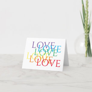 RAINBOW LOVE Blank Notecard