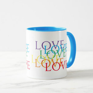 RAINBOW LOVE Blue Combo Mug