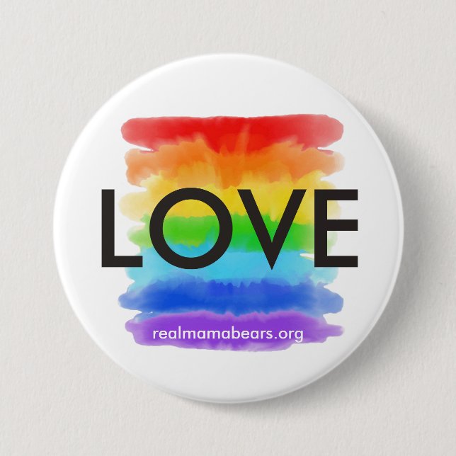 Rainbow Love Button (Front)