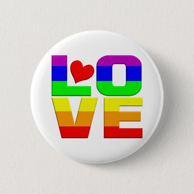 Rainbow Love button (Front)
