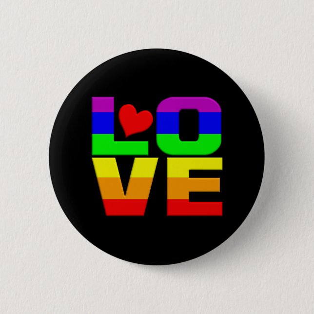 Rainbow Love button (Front)