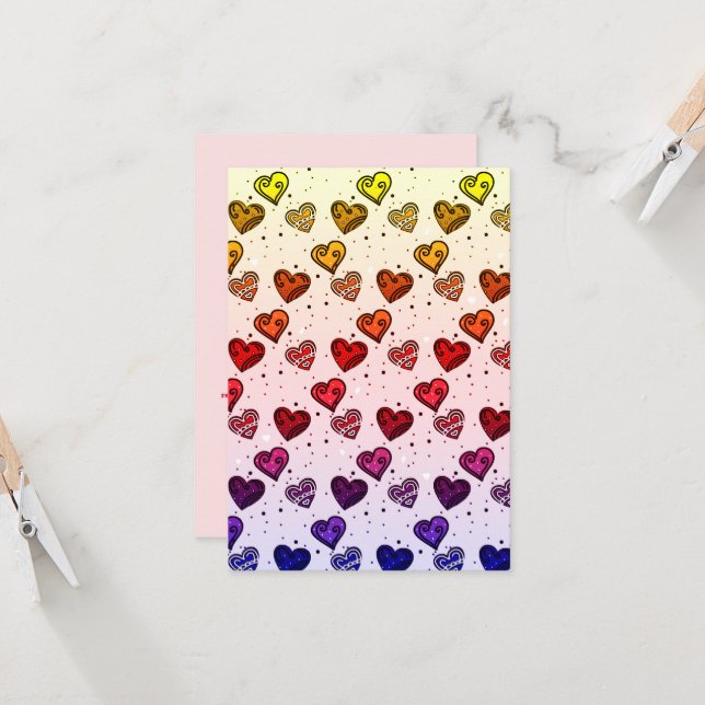 Rainbow Love Card (Front/Back In Situ)