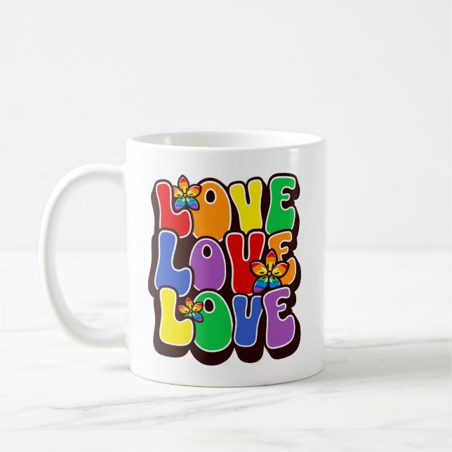 Rainbow Love Coffee Mug (Left)