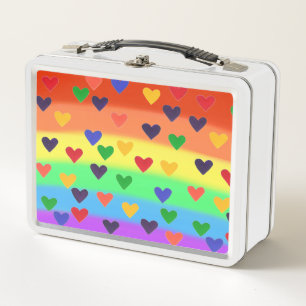 Rainbow Love, Colourful Hearts Lunch Boxes