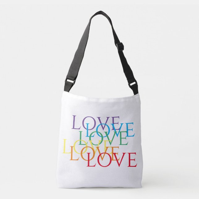 RAINBOW LOVE Cross Body Bag (Front)