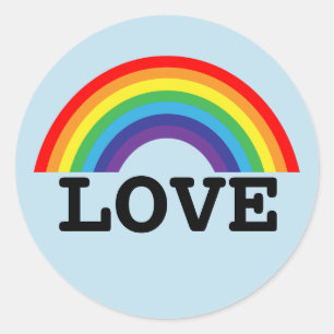 RAINBOW LOVE DECAL STICKER