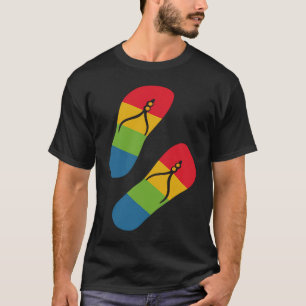 Rainbow Love Flip Flop Sandals T-Shirt