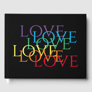 RAINBOW LOVE Guestbook - black