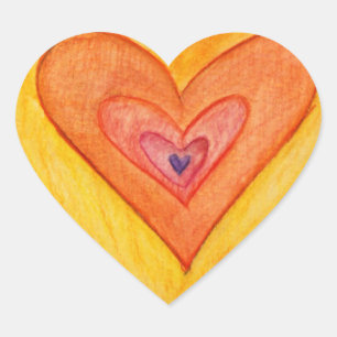 Rainbow Love Hearts Art Custom Sticker Decals