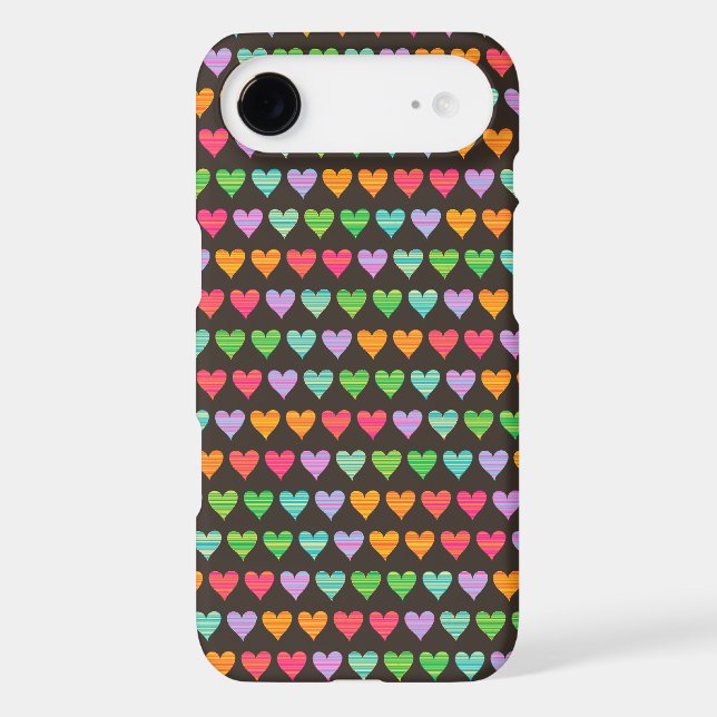 Rainbow Love Hearts Colourful Fun Cute Casing (Back)