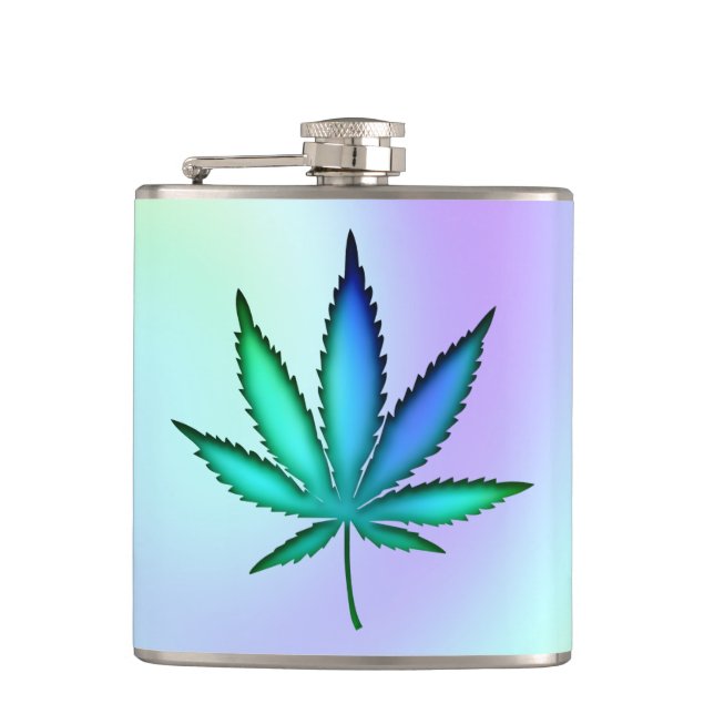 Rainbow Love Hip Flask (Front)