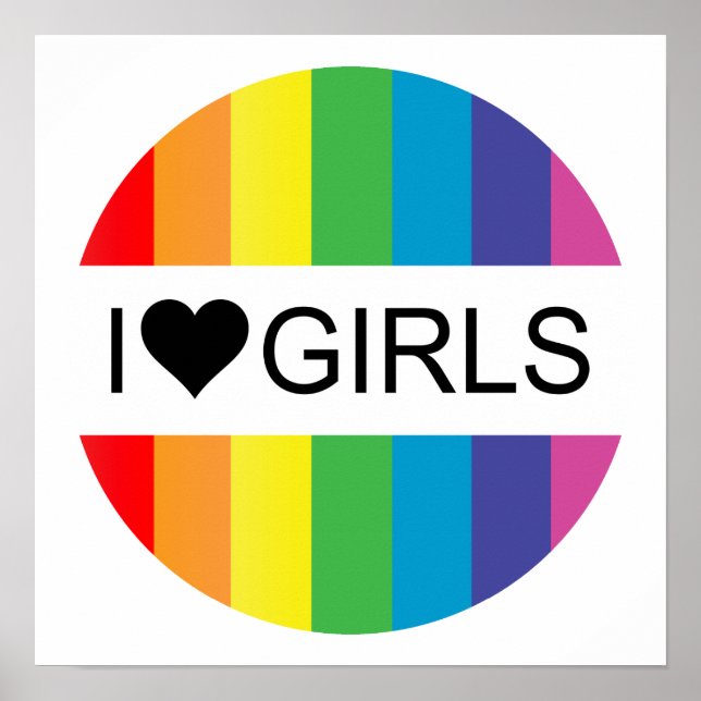 rainbow love. i heart girls. poster (Front)
