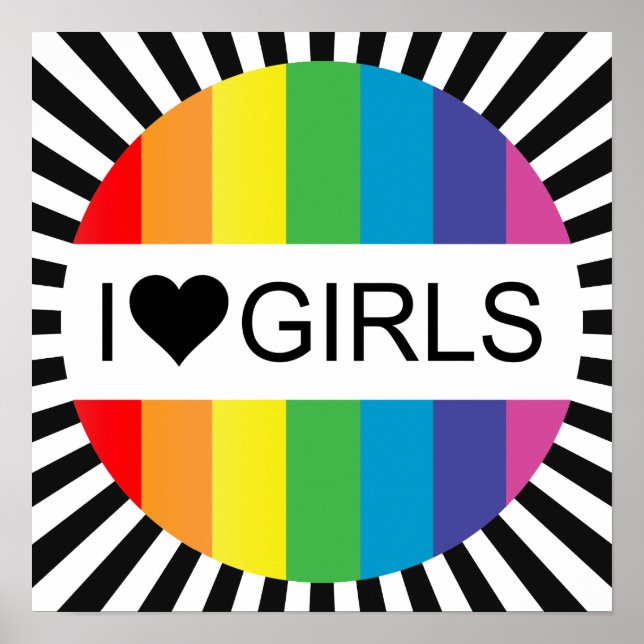rainbow love. i heart girls. poster (Front)