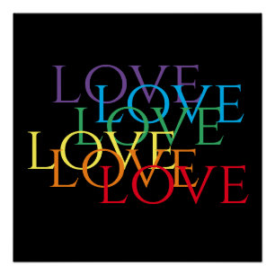 RAINBOW LOVE II 20x20 Poster