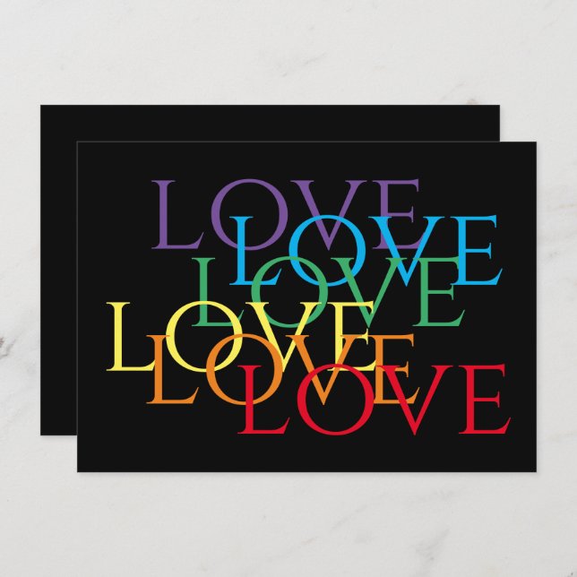 RAINBOW LOVE II 4.5x6.25 Flat Card (Front/Back)