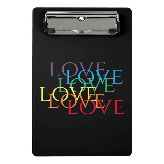 RAINBOW LOVE II Mini Clipboard (Front)