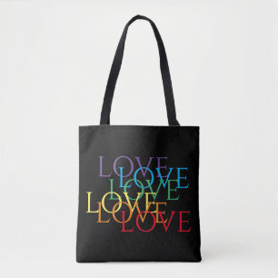 RAINBOW LOVE II Shoulder Tote Bag