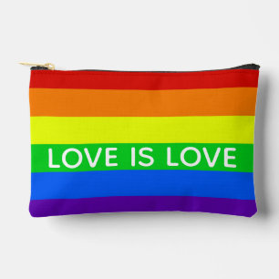 Rainbow Love is Love Gay Pride Accessory Pouch