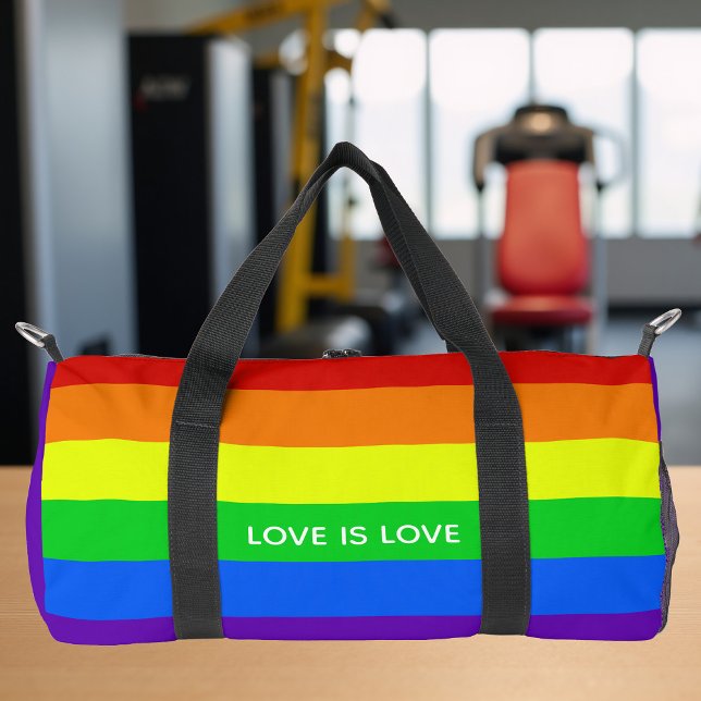 Rainbow Love is Love Gay Pride Duffle Bag (Creator Uploaded)