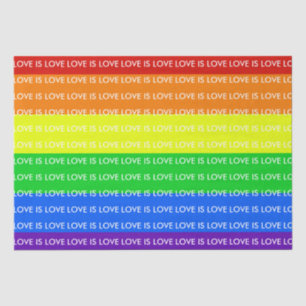 Rainbow Love is Love Gay Pride LGBTQ Beautiful Tissue Paper