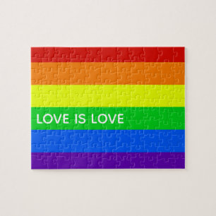 Rainbow Love is Love Jigsaw Puzzle