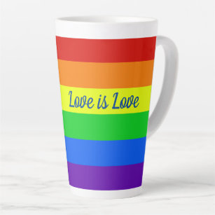 Rainbow Love is Love Latte Mug
