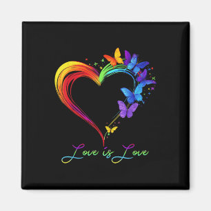 Rainbow Love Is Love Lgbt Gay Lesbian Pride Butter Magnet