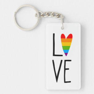 Rainbow Love Key Ring