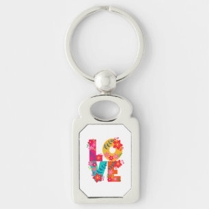 Rainbow Love Keychain